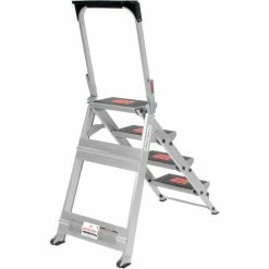 Little Giant® Safety Aluminum Step Ladder - 4 Step - 10410BA -Cheap Janitorial Carts Store B753945 11