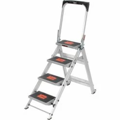 Little Giant® Safety Aluminum Step Ladder - 4 Step - 10410BA -Cheap Janitorial Carts Store B753945 14