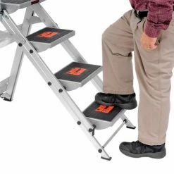 Little Giant® Safety Aluminum Step Ladder - 4 Step - 10410BA -Cheap Janitorial Carts Store B753945 15