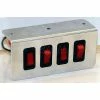 Buyers Products Switch Panel, Quad, On-Off Illuminated, - Min Qty 2