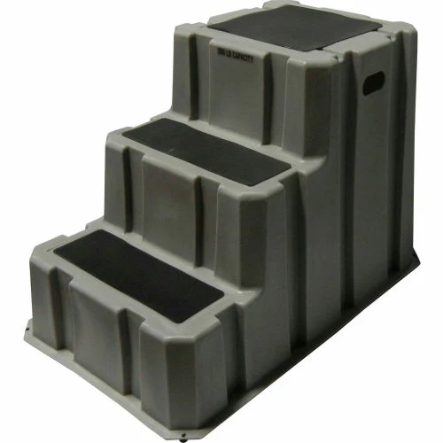 Diversified Plastics 3 Step Nestable Plastic Step Stand - Gray 25-3/4"W x 42"D x 29"H - NST-3-07 3 Diversified Plastics 3 Step Nestable Plastic Step Stand - Gray 25-3/4"W x 42"D x 29"H - NST-3-07 - Image 3