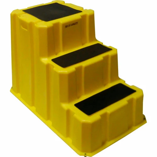 Diversified Plastics 3 Step Nestable Plastic Step Stand - Yellow 25-3/4"W x 42"D x 29"H - NST-3-14 17 Diversified Plastics 3 Step Nestable Plastic Step Stand - Yellow 25-3/4"W x 42"D x 29"H - NST-3-14 - Image 17