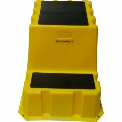 Diversified Plastics 2 Step Tall Nestable Plastic Step Stand - Yellow 24-3/4"W x 33"D x 24"H - NTXST-2-14 33 Diversified Plastics 2 Step Tall Nestable Plastic Step Stand - Yellow 24-3/4"W x 33"D x 24"H - NTXST-2-14 -Cheap Janitorial Carts Store DI7 NTXST 2 14