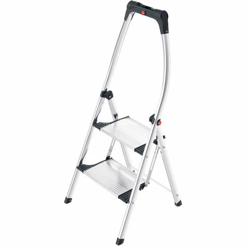 Hailo Comfort Plus 2 Step Aluminum Folding Step Ladder - 4302-321 1 Hailo Comfort Plus 2 Step Aluminum Folding Step Ladder - 4302-321