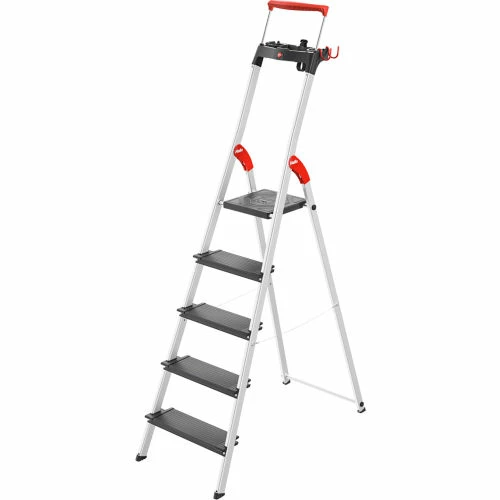 Hailo L100 Pro 5 Step Aluminum Folding Step Ladder 6 Hailo L100 Pro 5 Step Aluminum Folding Step Ladder - Image 6