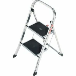 Hailo K30 2 Step Aluminum Folding Step Ladder - 4392-801 -Cheap Janitorial Carts Store HLI 9204010001
