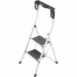Hailo Safety Plus 2 Step Steel Folding Step Ladder - 4342-001 35 Hailo Safety Plus 2 Step Steel Folding Step Ladder - 4342-001 -Cheap Janitorial Carts Store HLI 9204010003
