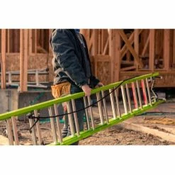 Little Giant 20' HyperLite 375 lb. Capacity Type IAA Fiberglass Extension Ladder - 17920 -Cheap Janitorial Carts Store HyperLite Carry1