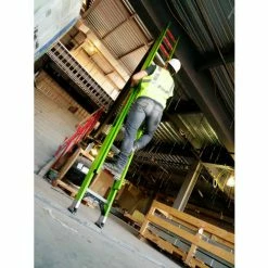 Little Giant 20' HyperLite 375 lb. Capacity Type IAA Fiberglass Extension Ladder - 17920 -Cheap Janitorial Carts Store HyperLite Climb7
