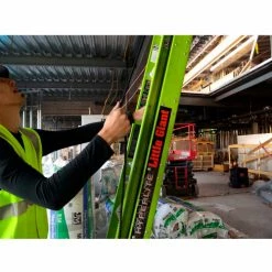 Little Giant 16' HyperLite 375 lb. Capacity Type IAA Fiberglass Extension Ladder - 17916 -Cheap Janitorial Carts Store HyperLite Pulley4 1