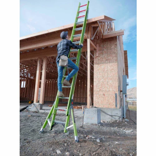 Little Giant 16' HyperLite SumoStance 375 lb. Capacity Type IAA Fiberglass Extension Ladder - 17216 5 Little Giant 16' HyperLite SumoStance 375 lb. Capacity Type IAA Fiberglass Extension Ladder - 17216 - Image 5
