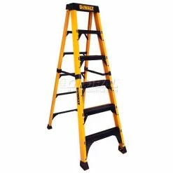 DeWalt 8' Fiberglass Step Ladder, 500 Lb. Load Cap. - DXL3810-08