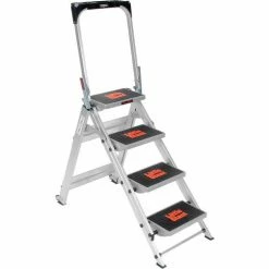 Little Giant® Safety Aluminum Step Ladder - 4 Step - 10410BA -Cheap Janitorial Carts Store LTT 10410BA