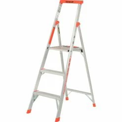 Little Giant® Flip-N-Lite Aluminum Platform Step Ladder - 5' - 15273-001 -Cheap Janitorial Carts Store LTT 15273 001