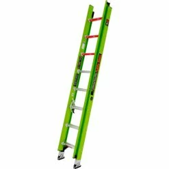 Little Giant 16' HyperLite 375 lb. Capacity Type IAA Fiberglass Extension Ladder - 17916 -Cheap Janitorial Carts Store LTT 17916