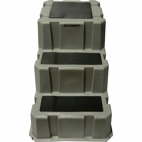 Diversified Plastics 3 Step Nestable Plastic Step Stand - Gray 25-3/4"W x 42"D x 29"H - NST-3-07 2 Diversified Plastics 3 Step Nestable Plastic Step Stand - Gray 25-3/4"W x 42"D x 29"H - NST-3-07 - Image 2