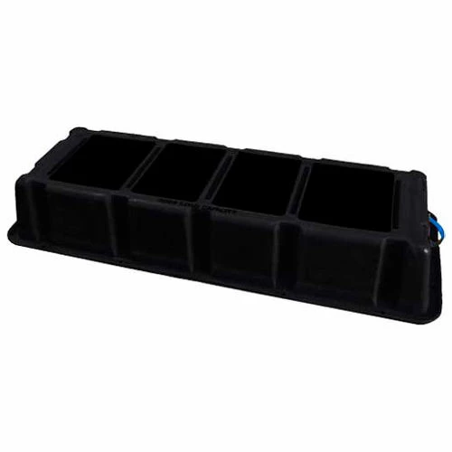 US Roto Molding 1 Step Plastic Step Stand Long - Black 66-1/2"W x 26-1/2"D x 10"H - NLST-1 BK 1 US Roto Molding 1 Step Plastic Step Stand Long - Black 66-1/2"W x 26-1/2"D x 10"H - NLST-1 BK