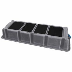 US Roto Molding 1 Step Plastic Step Stand Long - Gray 66-1/2"W x 26-1/2"D x 10"H - NLST-1 GY