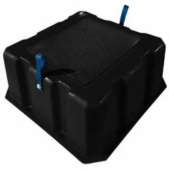 US Roto Molding 1 Step Nestable Plastic Step Stand - Black 25"W x 25"D x 10"H - NST-1 BK