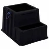 US Roto Molding 2 Step Nestable Plastic Step Stand - Black 26"W x 33"D x 20"H - NST-2 BK