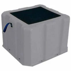 US Roto Molding 1 Step Nestable Plastic Step Stand Tall - Gray 19-1/2"W x 14"D x 12"H - NTST-1 GY