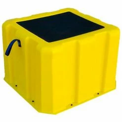 US Roto Molding 1 Step Nestable Plastic Step Stand Tall - Yellow 19-1/2"W x 14"D x 12"H - NTST-1 YEL