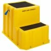 US Roto Molding 2 Step Plastic Step Stand Extra Large - Yellow 25-1/2"W x 33"D x 24"H - NTXST-2 YEL