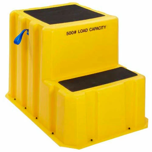 US Roto Molding 2 Step Plastic Step Stand Extra Large - Yellow 25-1/2"W x 33"D x 24"H - NTXST-2 YEL 1 US Roto Molding 2 Step Plastic Step Stand Extra Large - Yellow 25-1/2"W x 33"D x 24"H - NTXST-2 YEL