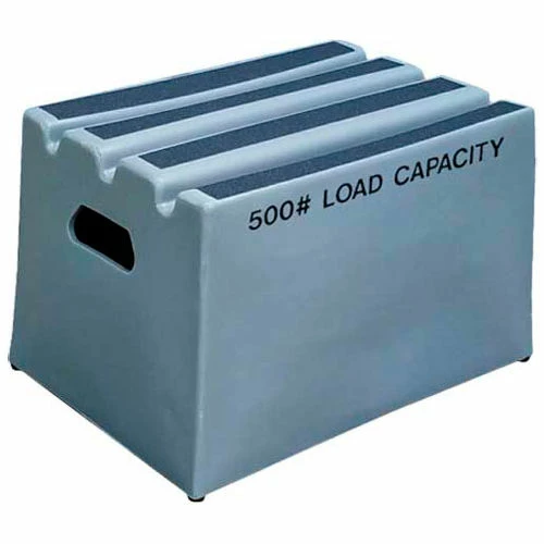 US Roto Molding 1 Step Plastic Step Stand - Gray 19-1/2"W x 14"D x 12"H - ST-1 GY 1 US Roto Molding 1 Step Plastic Step Stand - Gray 19-1/2"W x 14"D x 12"H - ST-1 GY