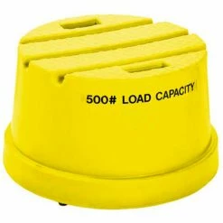 US Roto Molding 1 Step Plastic Step Stand Round - Yellow 21"Dia x 12"H - ST-1R YEL