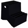 US Roto Molding 2 Step Plastic Step Stand - Black 21"W x 24-1/2"D x 19-1/2"H - ST-2 BK