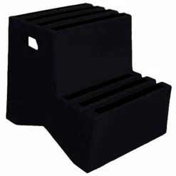 US Roto Molding 2 Step Plastic Step Stand - Black 21"W x 24-1/2"D x 19-1/2"H - ST-2 BK