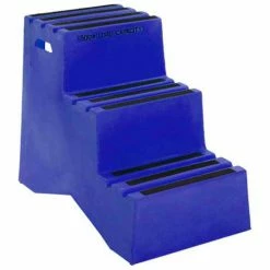 US Roto Molding 3 Step Plastic Step Stand - Blue 20"W x 33-1/2"D x 28-1/2"H - ST-3 BL