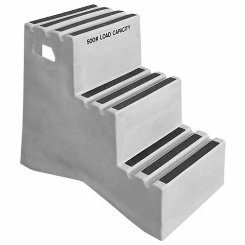 US Roto Molding 3 Step Plastic Step Stand - Gray 20"W x 33-1/2"D x 28-1/2"H - ST-3 GY 1 US Roto Molding 3 Step Plastic Step Stand - Gray 20"W x 33-1/2"D x 28-1/2"H - ST-3 GY