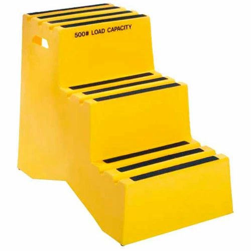 US Roto Molding 3 Step Plastic Step Stand - Yellow 20"W x 33-1/2"D x 28-1/2"H - ST-3 YEL 13 US Roto Molding 3 Step Plastic Step Stand - Yellow 20"W x 33-1/2"D x 28-1/2"H - ST-3 YEL - Image 13