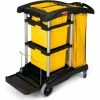 Rubbermaid® Microfiber Janitor Cart, Black 9T73