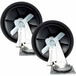 Rubbermaid® 8" Swivel, Quiet Casters for Rubbermaid® Full Size Cleaning Carts - 2/Pkg