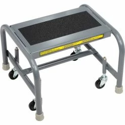 Tri-Arc 1 Step Mobile Steel Step Stand w/ Solid Anti-Slip Top Step - WLSR001163-WM -Cheap Janitorial Carts Store TRC WLSR001163 WM