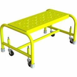 Tri-Arc Tri Arc 1 Step Mobile Steel Step Stool W/ 24" Perforated Tread - WLSR001246-Y