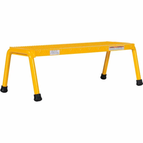 Vestil Aluminum Yellow Wide Step Stand - 1 Step Welded - SSA-1W-Y 6 Vestil Aluminum Yellow Wide Step Stand - 1 Step Welded - SSA-1W-Y - Image 6
