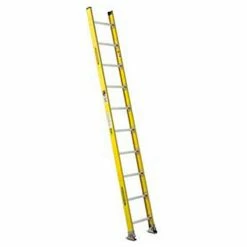 Werner 10' Type 1AA Fiberglass Round Rung Straight Ladder 7110-1